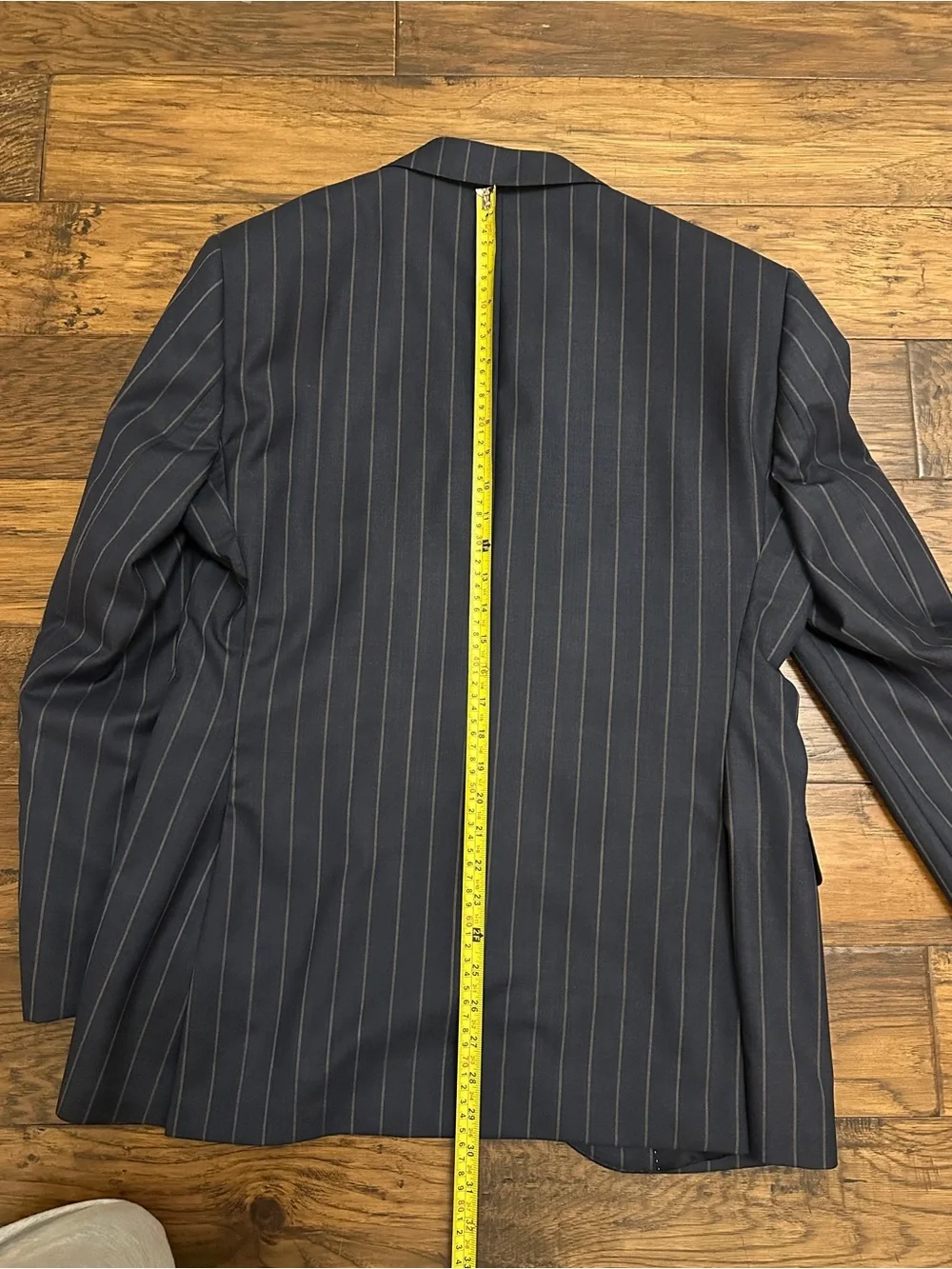 Vitale Barberis Canonico 100% Wool Navy Pinstripe Suit 42R Made in Canada